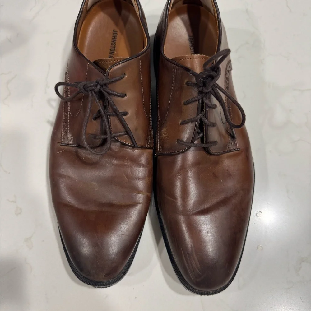 Johnston & Murphy Men's Brown Leather Shoes Item 15-8042